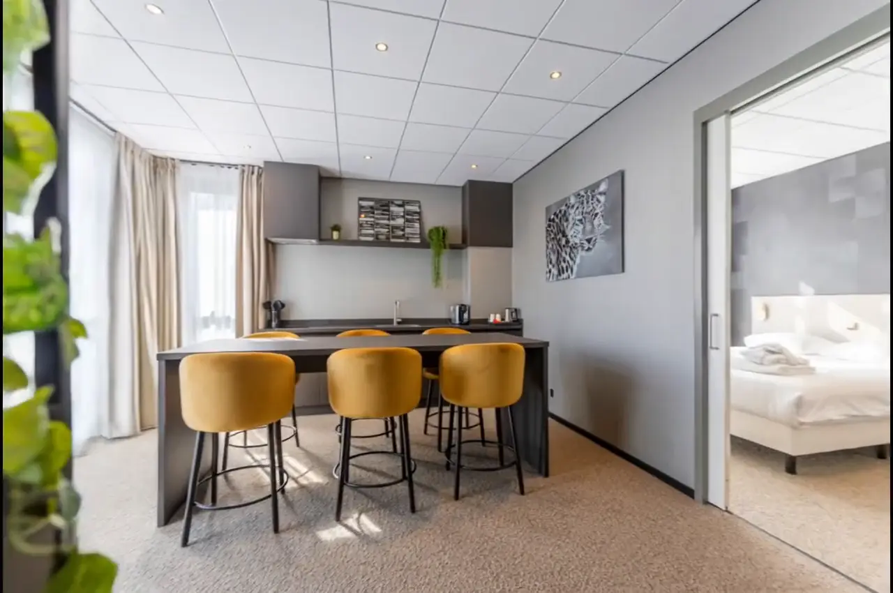 Stilstaand beeld uit de tour van het appartement van Parkhotel Horst