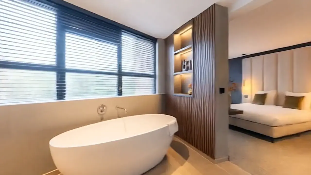 Stilstaand beeld uit de tour van de bruidssuite van Hotel Asteria